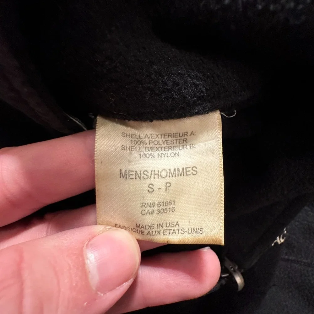 The North Face Fleece Jacket Men Small Black Polyester Full Zip Gorpcore Outdoor
